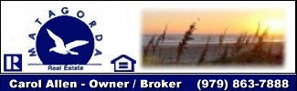 Matagorda Real Estate -  Carol Allen Owner- Broker